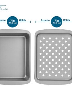 G & S Metal Products Company OvenStuff Personal Size 6-Piece Toaster Oven Set-Non-Stick Baking Pans, Easy to Clean and Perfect for Single Servings, Silver 36 61TqfwhhTtL