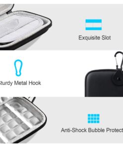 Lacdo Hard Drive Carrying Case for Seagate Portable Expansion Seagate Backup Plus Slim One Touch 1TB 2TB 3TB 4TB 5TB Portable External Hard Drive USB 3.0 2.5 Inch HDD EVA Shockproof Travel Bag, Black 34 61Trxa5mqhL 1