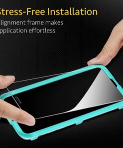 ESR Tempered-Glass Screen Protector Compatible with iPhone 11 Pro/iPhone XS/iPhone X, Easy Installation Frame, Case Friendly, Premium Tempered-Glass Screen Protector for iPhone 5.8 Inch (2019), 2 Pack 32 61Tu5xOfUZL