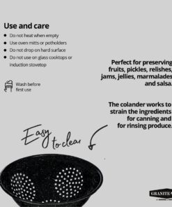 Granite Ware 9 Piece Enamelware Water bath Canning Pot (Speckled Black) with Canning Toolset, Colander and Rack. Canning Supplies Starter Kit, Canning Supplies. Canning Kit. 9 pc Set 21 Qt, 9 pc Canning Set Speckled Black 26 61TuKP8BuaL