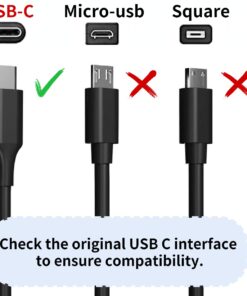 65W USB C Power Adapter, PDUSBSZ Type C Power PD Wall Fast Charger Compatible with Mac Book Pro, Dell Latitude, Lenovo, Huawei Matebook, HP Spectre, Acer Chromebook and Any Laptops or Smart Phones 65W 21 61TxolZHxxL