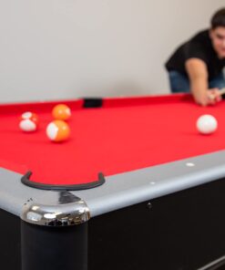 Hathaway Maverick 7-Foot Pool and Table Tennis Multi Game with Red Felt and Blue Table Tennis Surface. Includes Cues, Paddles and Balls 28 61U2CR4AcVL