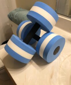 Lightweight Aquatic Exercise Dumbells - Set of 2 Foam - for Water Aerobics - By Trademark Innovations Blue 26 61U2V4F2NTL