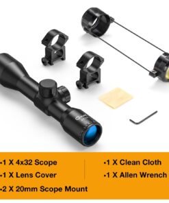 CVLIFE 4x32 Compact Rifle Scope Crosshair Optics Hunting Scope 20mm Picatinny 25 61U419fBqL