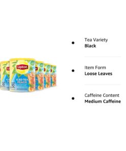 Lipton Peach Iced Tea Mix, Sweetened, Makes 10 Quarts (Pack of 6) 22 61U5nrYVG7L