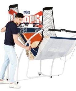 Alternative view of Hall of Games Indoor Arcade Basketball Games Multiple Styles, 2-Player Arcade Scoring Display with Rubber Basketball Set, Perfect for Family Game Rooms Deluxe (Poly Backboard & Premium Scorer)