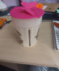 Silicone Cup Lids - Creative Butterfly Mug Cover From ME.FAN - Anti-dust Airtight Seal Silicone Drink Cup Lids - Hot Cup Lids 6 Set In Bright Colors 6 Set-Butterfly 45 61UB6ogvX8L