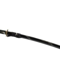 Handmade Sword - Samurai Katana Sword, Battle Ready, Hand Forged, 1045 Carbon Steel, Heat Tempered, Full Tang, Sharp, Wooden Scabbard Black, Mother of Pearl Crane 11 61UBFMajxL