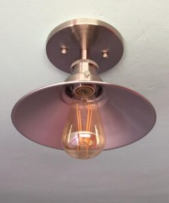 Linea di Liara Andante Brushed Nickel Flush Mount Ceiling Light Fixture Farmhouse Rustic Flush Light Kitchen Lighting Bedroom Bathroom Hallway Light Fixtures Industrial Semi Flush Mount Lighting Fixture Only 24 61UC81BpOiL