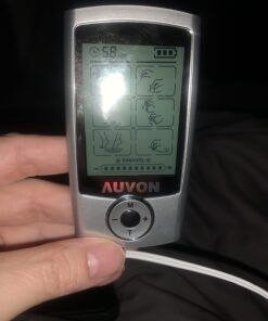 AUVON Rechargeable TENS Unit Muscle Stimulator, 24 Modes 4th Gen TENS Machine with 8pcs 2"x2" Premium Electrode Pads for Pain Relief A-silver 34 61UD7F0BynL