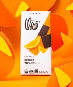 Theo Chocolate Organic Orange 70% Dark Chocolate Bar, 3 Ounce Bar, 12 Pack 3 Ounce (Pack of 12) 11 61UEJVwOU2L