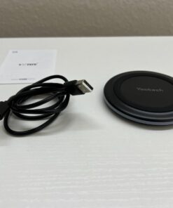 Yootech Wireless Charger,10W Max Fast Wireless Charging Pad Compatible with iPhone 15/15 Plus/15 Pro Max/14/13/SE 2022/12/11/X/8,Samsung Galaxy S22/S21/S20,for AirPods Pro 2(No AC Adapter) Black/Black 45 61UFGsgsYtL