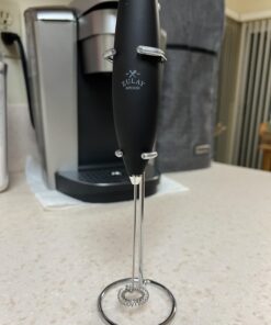 Zulay Kitchen Powerful Milk Frother Handheld Foam Maker for Lattes - Whisk Drink Mixer for Coffee, Mini Foamer for Cappuccino, Frappe, Matcha, Hot Chocolate by Milk Boss (Black) Midnight Black 32 61UIMPkH4LL