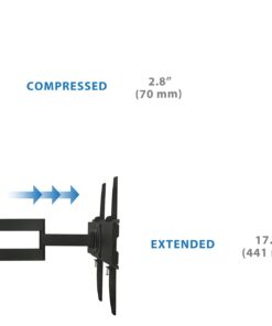 Mount-It! Full Motion TV Wall Mount with 17.3" Extending Swivel Arm | VESA Compatible 400x400 and 600x400, Fits 32 35 40 45 50 55 60 65 Inch | 110 Lbs Capacity 20 61UIYhu2VL
