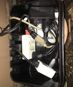 SOCKiTBOX – The Original Weatherproof Connection Box – Indoor & Outdoor Electrical Power Cord Enclosure for Timers, Extension Cables, Transformers, Power Strips, Lights, Tools & More – Medium – Black 30 61UIef8WM1L