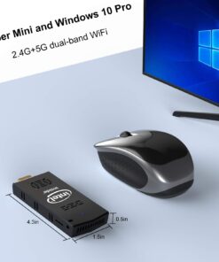 AKLWY Intel Compute Stick Mini PC Stick 8GB RAM 128GB ROM with Intel Atom Z8350 & Windows 10 Pro Support Auto-On After Power Failure,Support 4K HD,Dual Band WiFi 2.4G/5G, BT 4.2 8GB +128GB 12 61UIseUpRlL