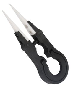 DROK Micro Portable Zirconia Ceramic Pointed Tweezers Precision, Wire Heat Resistant Antimagnetic Tweezers Spanner Tool for Wrapping Coils Adjustment, Precise Electrical Operation 13 61ULNJNmYML