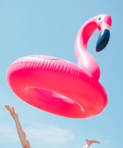 BigMouth Inc. Pink Flamingo Pool Float, Inflates to Over 4ft. Wide, Funny Inflatable Vinyl Summer Pool or Beach Toy, Patch Kit Included 31 61ULxpCJfvL