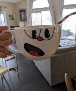 Norpro My Favorite Jumbo Porcelain Mugs, Set of 2, White 2 Count (Pack of 1) 36 61UMslutjyL