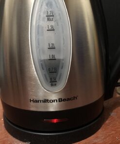 Hamilton Beach Electric Tea Kettle, Water Boiler & Heater, 1.7 Liter, Cordless Serving, 1500 Watts for Fast Boiling, Auto-Shutoff and Boil-Dry Protection, Stainless Steel (40880) 1.7 L 42 61UOwcIWMzL