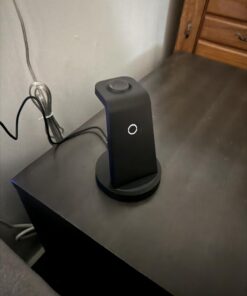 3 in 1 Charging Station for iPhone, Wireless Charger for iPhone 15 14 13 12 11 X Pro Max & Apple Watch - Charging Stand Dock for AirPods 3/2/1/Pro Black 38 61UPbcm6GyL 1