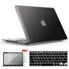 IBENZER Macbook Air 13 Inch Case A1466 A1369, Hard Shell Case with Keyboard & Screen Cover for Apple Mac Air 13 Old Version 2017 2016 2015 2014 2013 2012 2011 2010, Black, A13BK+2 For Macbook Air 13'' A1466/A1369 38 61USULaOXLL 1