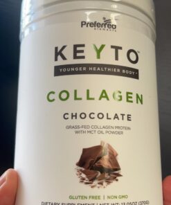 Keto Collagen Protein Powder with MCT Oil – Keto and Paleo Friendly Grass Fed and Pasture Raised Hydrolyzed Collagen Peptides – Fits Low Carb Diet and Keto Snacks – KEYTO Chocolate Flavor 27 61UTDDeiRRL