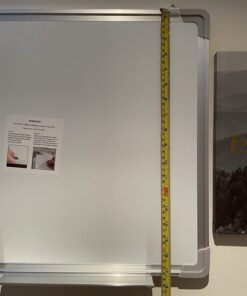 Whiteboard Set - Dry Erase Board 24 x 18" with 1 Magnetic Dry Eraser, 4 Dry Wipe Markers and 4 Magnets - Small White Hanging Message Scoreboard for Home Office School (24x18" Landscape) 24x18" Landscape 36 61UTrF8B7lL