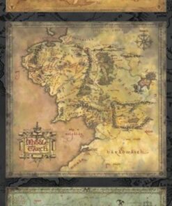 The Lord Of The Rings - Door Movie Poster (Maps Of Middle Earth Tryptich) (Size: 21
