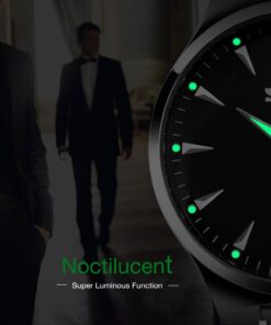 cofuo Mens Stainless Steel Analog Watch, Mens Luxury Wrist Dress Waterproof Watches, Quartz Classic Work Business Casual Watch with Roman Numeral Black 24 61UYSWoRStL