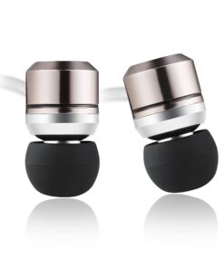 sephia SP3060 Wired Headphones, HD Bass Driven Audio, Lightweight Aluminum Wired in Ear Earbud Headphones, S/M/L Ear Bud Tips, Earphone Case, 3.5mm Tangle-Free Cord (Without Mic) 37 61Ubn5T4WTL