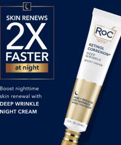 RoC Retinol Correxion Deep Wrinkle Anti-Aging Night Cream, Daily Face Moisturizer with Shea Butter, Glycolic Acid and Squalane, Skin Care Treatment, Christmas Gifts & Stocking Stuffers, 1 Ounces 1 Fl Oz (Pack of 1) 29 61UdCzeIt3L 2