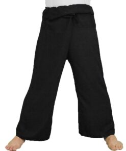 Yoga Massage Trousers Wrap Black 50" waist Thai Fisherman Pants, Comfortable Slightly Thin 7 61UfwUelN2L