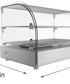 KoolMore 22" Commercial 2 Shelf Countertop Food Warmer Display Case - 1.5. cu ft., Silver, Model:HDC-1.5C 1.5 cu. ft. 14 61UgOGkgS2L