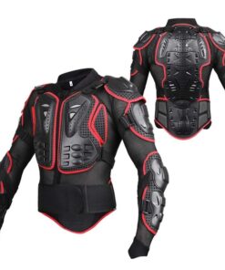 OHMOTOR Motorcycle Body Protective Jacket Armor Men, Motocross Riding Protective Gear,ATV Dirt Bike Chest Spine Protector X-Large-3X-Large Black-red 14 61UhZtiyB4L 1