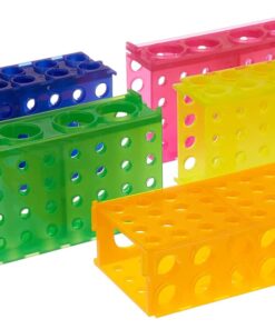 Heathrow Scientific HS29022G Interlocking 4 Way Tube Rack, Polypropylene, Assorted Colors (Blue, Green, Pink, Yellow, Orange), Pack of 5 8 61UiUMxIinL
