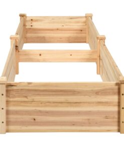 Giantex Raised Garden Bed Planter, Wooden Elevated Vegetable Planter Kit Box Grow for Patio Deck Balcony Outdoor Gardening, Natural 97"Lx25"Wx10"H Rectangular 30 61Uk612VTTL