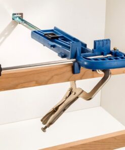 Universal Drawer Slide Jig - Cabinet Hardware Jig Install Drawer Slides Quickly, Accurately - Hardware Installation Jig w/Locking Wedge to Secure Cabinet Slide - Adjustable Foot Woodworking Tools Original Version 14 61UlTjZk6lL