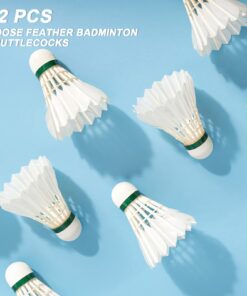 Philonext Goose Feather Badminton Shuttlecocks Birdies, 12 Pack Hight Speed Training Badminton Balls with Great Stability for Indoor Outdoor White 17 61UmDUezhSL