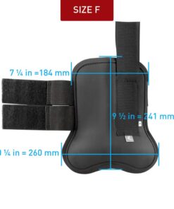 HORZE Chicago Protective Horse Tendon Boots - Lightweight Open Front Boots for Jumping, Trail Riding, and Turnout (Pair) - White/Grey - Horse 12 61UmNAY5kpL