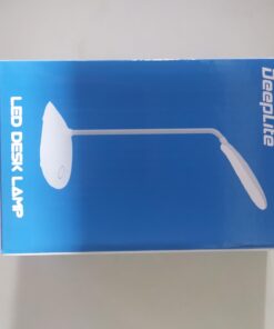 DEEPLITE LED Desk Lamp with Flexible Gooseneck 3 Level Brightness, Battery Operated Table Lamp 5W Touch Control,Compact Portable lamp for Dorm Study Office Bedroom,Eye-Caring and Energy Saving White 1 Pack 44 61UnQExB59L