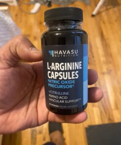 Extra Strength L Arginine - 1200mg Nitric Oxide Supplement for Muscle Growth, Vascularity & Energy - Powerful NO Booster with L-Citrulline & Essential Amino Acids to Train Longer & Harder 60 Count (Pack of 1) 30 61UpODZIb5L