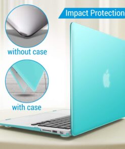IBENZER Compatible with Old Version MacBook Air 13 Inch Case (2017-2010 Release), Models: A1466/A1369, Plastic Hard Shell Case with Keyboard & Screen Cover for Mac Air 13, Aqua, A13TBL+2 For Macbook Air 13'' A1466/A1369 42 61UrFDJ5vL