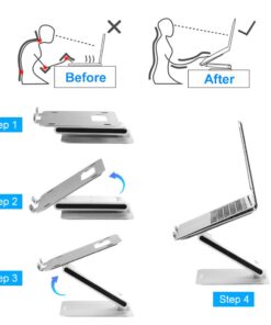 SKYZONAL Aluminum Notebook Desktop Stand Height Adjustable Laptop Stand for Computer PC Notebook MacBook Ipad 16 61UvJuGl2oL