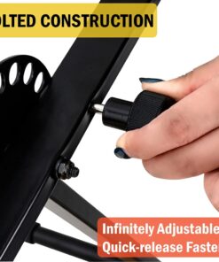 Stage Rocker Single-X Style Classic Folding Keyboard & Digital Piano Stand, Adjustable Width & Height, Durable & Sturdy, Easy to Assemble for Travel/Storage, Sleek Black, Powered by Hamilton(SR524000) 23 61UxCZdpcbS 1