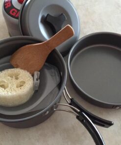 OuterEQ Camping Cookware Outdoor Mess Kit Lightweight Backpacking Cooking Set Picnic Pots and Pans 8pcs 28 61UzPjFJugL