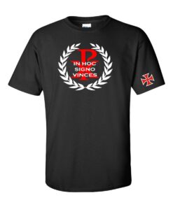 in Hoc Signo Vinces Chi Rho T Shirt Knights Templar X-Large Black