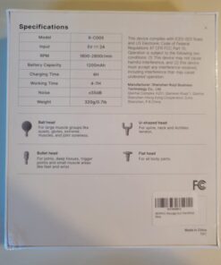 RENPHO Lite Massage Gun with Heat, Mini Massage Gun Deep Tissue, Type C Charging Portable Body Deep Tissue Massager Gun, Quiet Percussion Muscle Massage Gun, Gift for Mom-FSA and HSA Eligible Grey 48 61V oVG1jdL