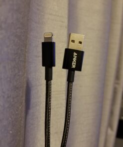 Anker 6ft Premium Double-Braided Nylon Lightning Cable, Apple MFi Certified for iPhone Chargers, iPhone X/8/8 Plus/7/7 Plus/6/6 Plus/5s, iPad Pro Air 2, and More(Black) 6 ft Black 1 37 61V04MHy9VL