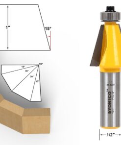 YONICO Chamfer Router Bits Bevel Edge Forming Set 5 Bit 1/2-Inch Shank 13508 1/2" Shank 9 61V04v9EPeL